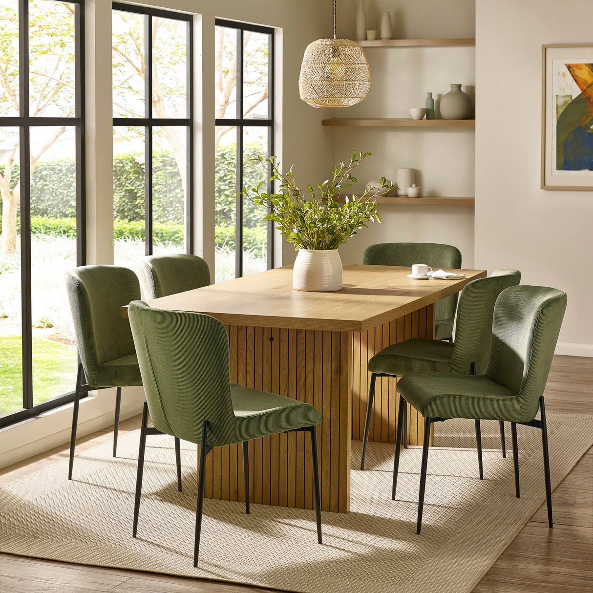 Wooden Dining Table for 4 to 6 People Rectangular - Arundel
