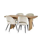 Wooden Dining Table for 4 to 6 People Rectangular - Arundel