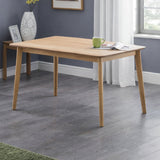 Wooden Dining Table for 4 to 6 People Rectangular - Boden