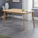 Wooden Dining Table for 4 to 6 People Rectangular - Boden
