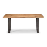 Wooden Dining Table for 4 to 6 People Rectangular - Brooklyn