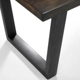 Wooden Dining Table for 4 to 6 People Rectangular - Brooklyn