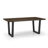 Wooden Dining Table for 4 to 6 People Rectangular - Brooklyn