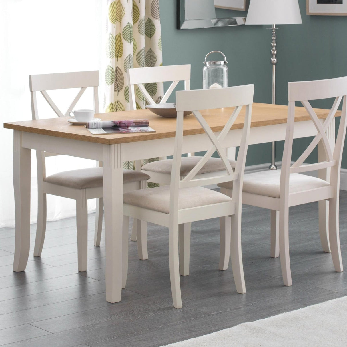 Wooden Dining Table for 4 to 6 People Rectangular - Davenport