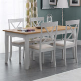 Wooden Dining Table for 4 to 6 People Rectangular - Davenport