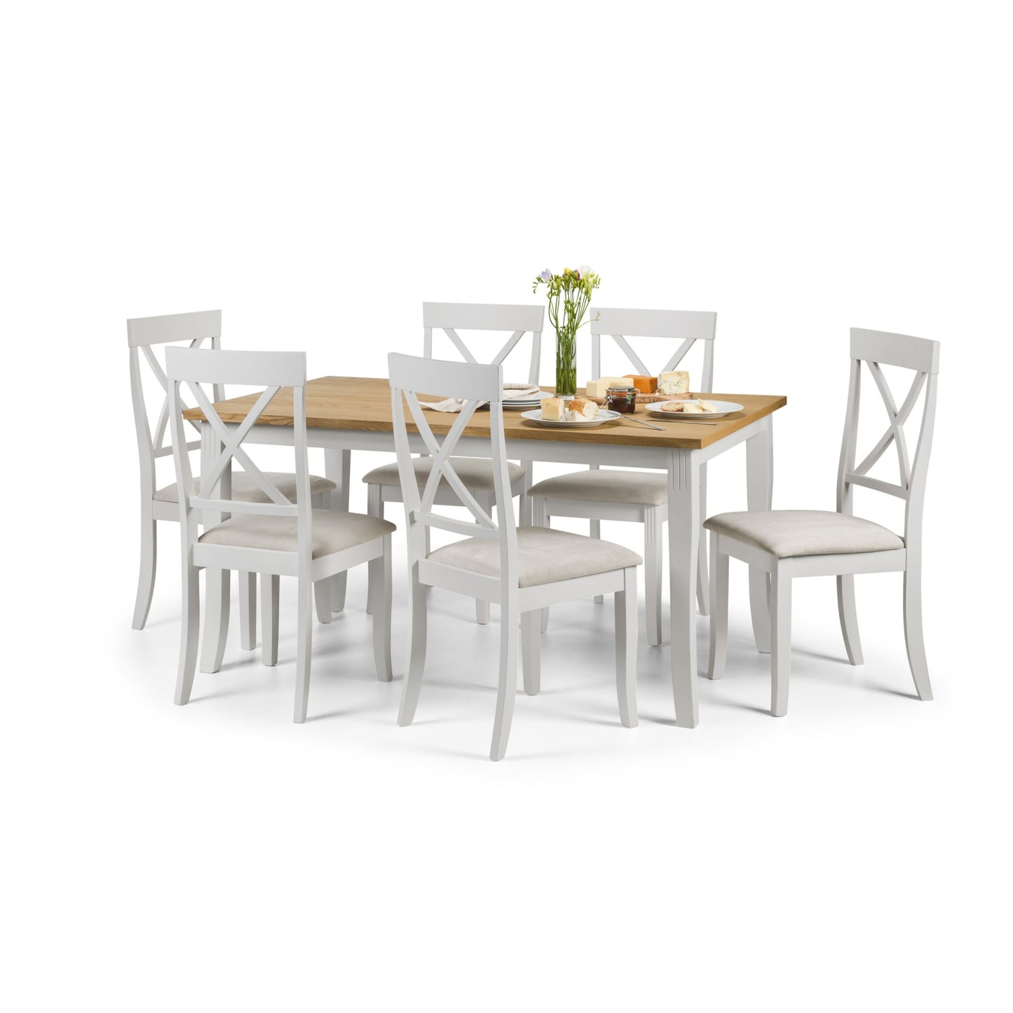 Wooden Dining Table for 4 to 6 People Rectangular - Davenport