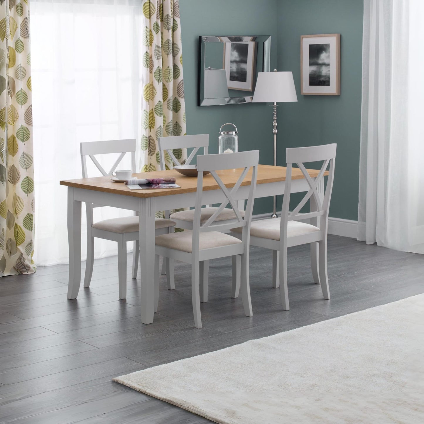 Wooden Dining Table for 4 to 6 People Rectangular - Davenport
