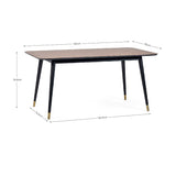 Wooden Dining Table for 4 to 6 People Rectangular - Findlay