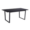 Wooden Dining Table for 4 to 6 People Rectangular in Marble Effect - Amble
