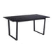 Wooden Dining Table for 4 to 6 People Rectangular in Marble Effect - Amble