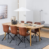 Wooden Dining Table for 4 to 6 People Rectangular - Montreux