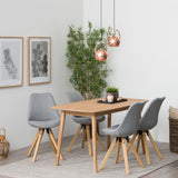 Wooden Dining Table for 4 to 6 People Rectangular - Nagano