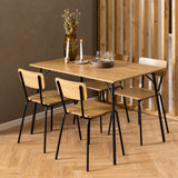 Wooden Dining Table for 6 People Rectangular - Peru