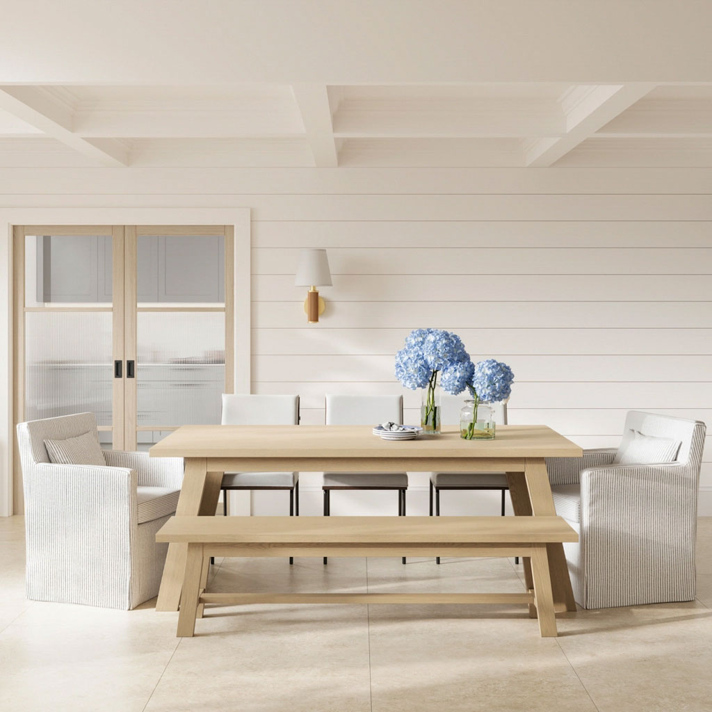 Wooden Dining Table for 6 to 8 People - Bourton