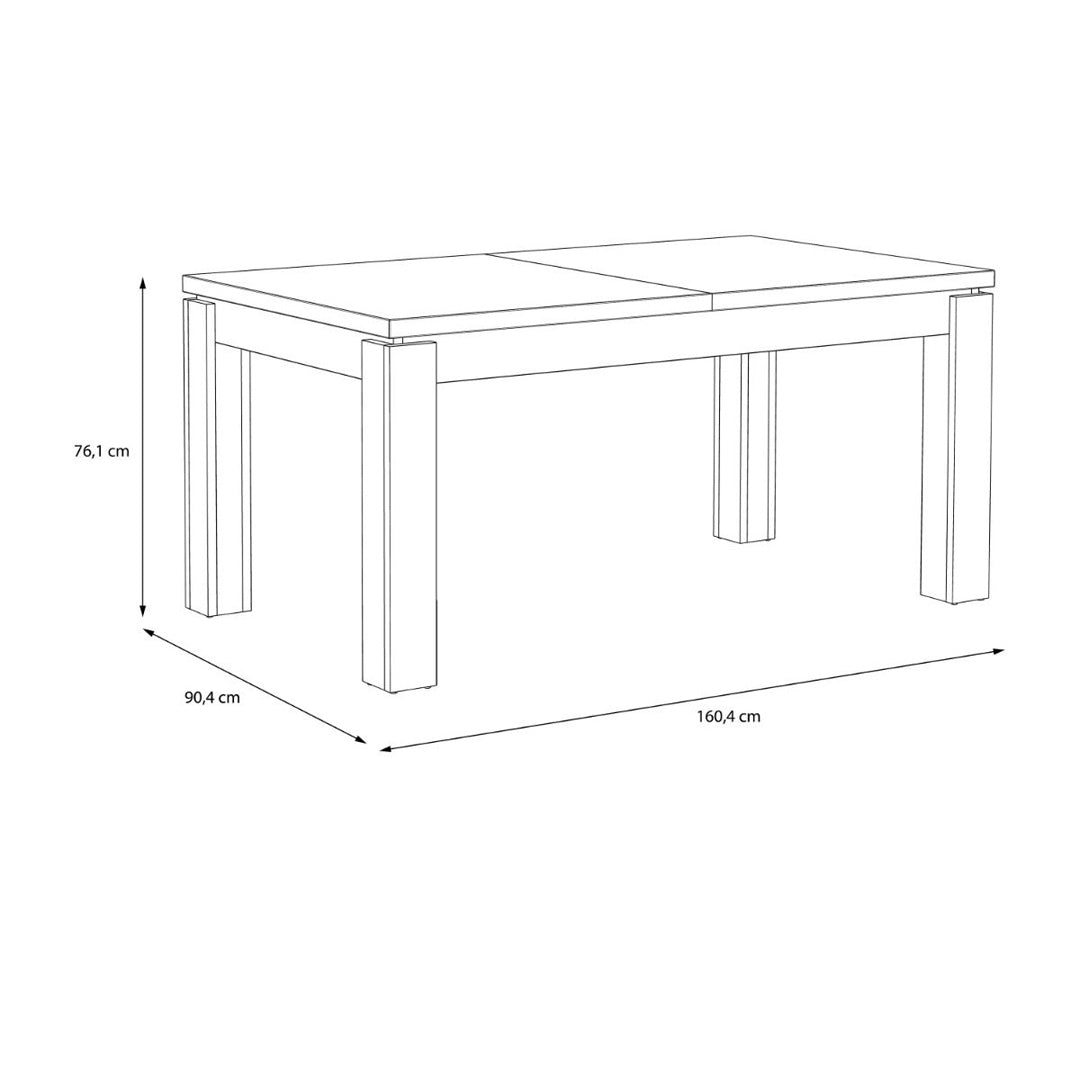 Wooden Dining Table for 6 to 8 People Extending Rectangular - Trondheim