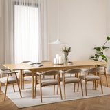 Wooden Dining Table for 6 to 8 People Rectangular - Atlantic