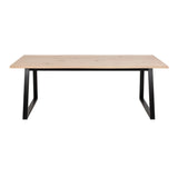 Wooden Dining Table for 8 People Rectangular - Malika