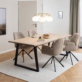 Wooden Dining Table for 8 People Rectangular - Malika