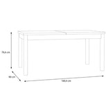 Wooden Dining Table for 8 People Rectangular - Wensley