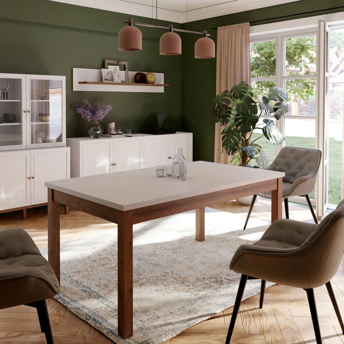 Wooden Dining Table for 8 People Rectangular - Wensley