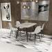 Wooden Dining Table in Grey Sonoma Oak Rectangular With 4 Curve Chairs - Aspen