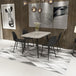 Wooden Dining Table in Grey Sonoma Oak Rectangular With 4 Curve Chairs - Aspen