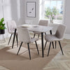 Wooden Dining Table in Grey Sonoma Oak Rectangular With 4 Diamond Stitch Chairs - Aspen