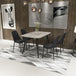Wooden Dining Table in Grey Sonoma Oak Rectangular With 4 Duo Chairs - Aspen