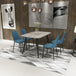 Wooden Dining Table in Grey Sonoma Oak Rectangular With 4 Duo Chairs - Aspen