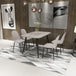 Wooden Dining Table in Grey Sonoma Oak Rectangular With 4 Duo Chairs - Aspen
