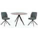 Wooden Dining Table in Grey Sonoma Oak Round With 4 Swivel Chairs - Aspen