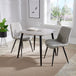Wooden Dining Table in Grey Sonoma Oak Square With 2 Diamond Stitch Chairs - Aspen