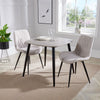 Wooden Dining Table in Grey Sonoma Oak Square With 2 Diamond Stitch Chairs - Aspen