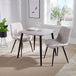 Wooden Dining Table in Grey Sonoma Oak Square With 2 Diamond Stitch Chairs - Aspen