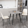 Wooden Dining Table in Grey Sonoma Oak Square With 2 Duo Chairs - Aspen