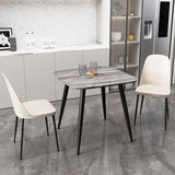 Wooden Dining Table in Grey Sonoma Oak Square With 2 Duo Chairs - Aspen