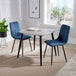 Wooden Dining Table in Grey Sonoma Oak Square With 2 Straight Stitch Chairs - Aspen