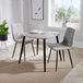 Wooden Dining Table in Grey Sonoma Oak Square With 2 Straight Stitch Chairs - Aspen