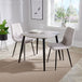 Wooden Dining Table in Grey Sonoma Oak Square With 2 Straight Stitch Chairs - Aspen