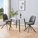 Wooden Dining Table in Grey Sonoma Oak Square With 2 Swivel Chairs - Aspen