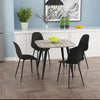 Wooden Dining Table in Grey Sonoma Oak Square With 4 Curve Chairs - Aspen