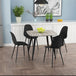 Wooden Dining Table in Grey Sonoma Oak Square With 4 Curve Chairs - Aspen