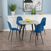 Wooden Dining Table in Grey Sonoma Oak Square With 4 Curve Chairs - Aspen
