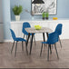 Wooden Dining Table in Grey Sonoma Oak Square With 4 Curve Chairs - Aspen