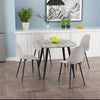 Wooden Dining Table in Grey Sonoma Oak Square With 4 Curve Chairs - Aspen