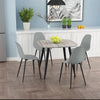 Wooden Dining Table in Grey Sonoma Oak Square With 4 Curve Chairs - Aspen