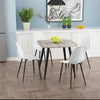 Wooden Dining Table in Grey Sonoma Oak Square With 4 Curve Chairs - Aspen