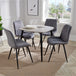 Wooden Dining Table in Grey Sonoma Oak Square With 4 Diamond Stitch Chairs - Aspen
