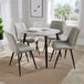 Wooden Dining Table in Grey Sonoma Oak Square With 4 Diamond Stitch Chairs - Aspen