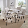Wooden Dining Table in Grey Sonoma Oak Square With 4 Diamond Stitch Chairs - Aspen